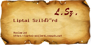 Liptai Szilárd névjegykártya