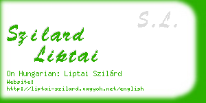 szilard liptai business card